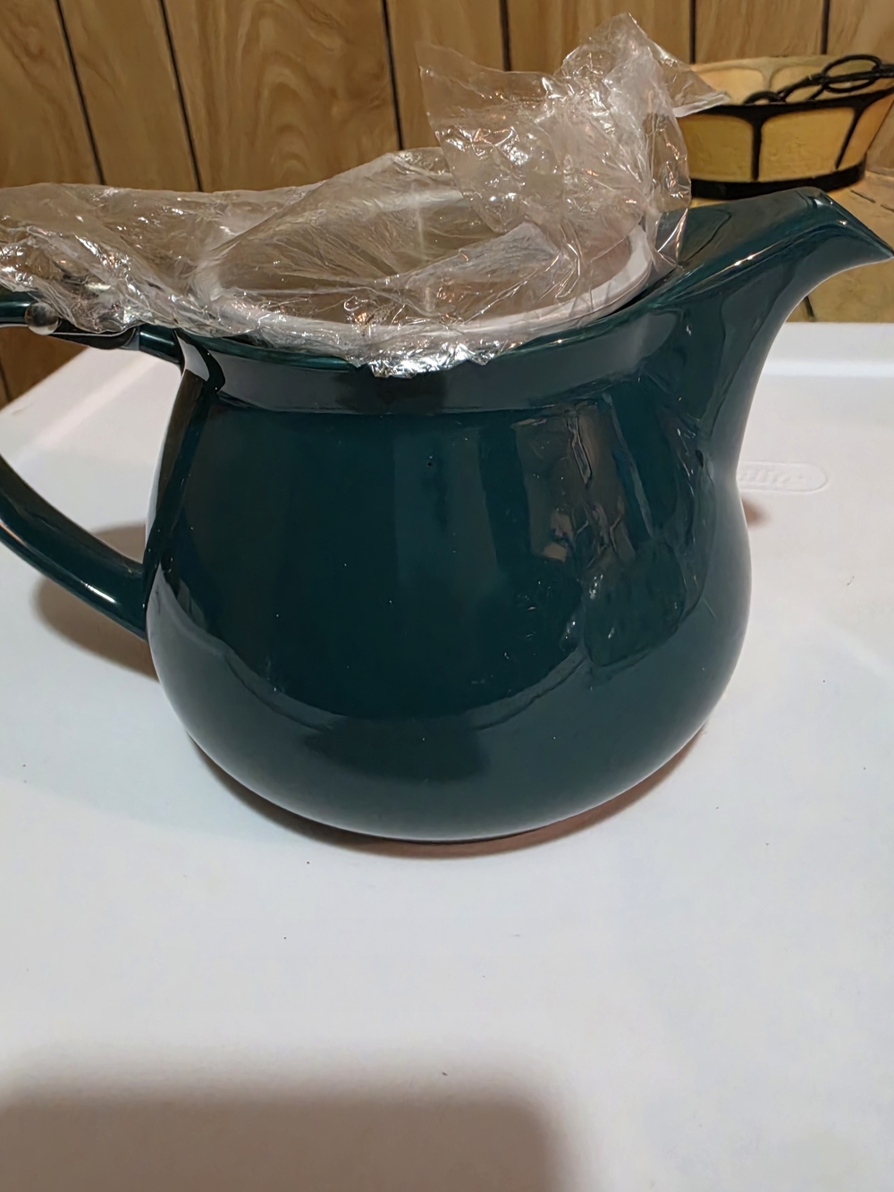 Dark Teal Ceramic Tea/Kettle Pitcher - Classic Home Kitchen Server